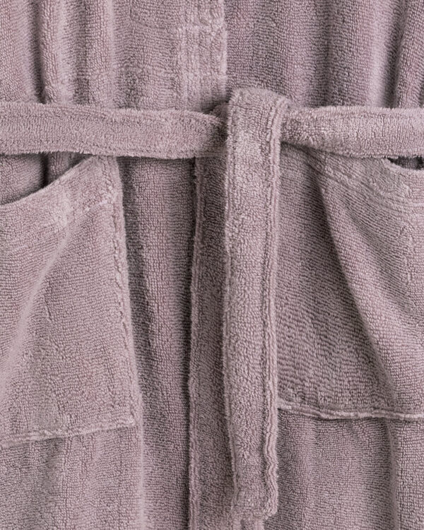 Albornoz Zero Twist Algodón (420 gr/m²) Color malva - Imagen 4