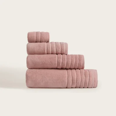 Juego de Toallas Zero Twist Algodón (600 gr/m²) Color rosa palo