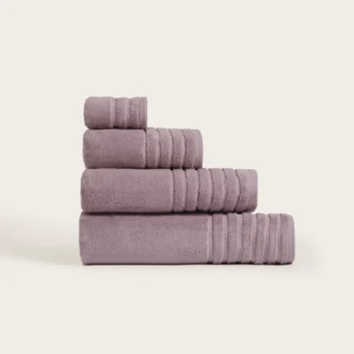 Juego de Toallas Zero Twist Algodón (600 gr/m²) Color malva