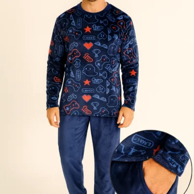 Pijama de hombre - Microvelour (Colección Gamer)