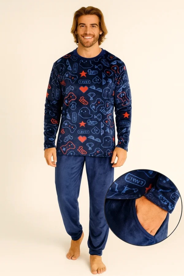 Pijama de hombre - Microvelour (Colección Gamer)