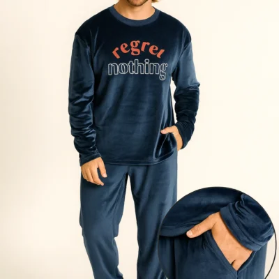 Pijama de hombre - Microvelour (Colección Regret Nothing)