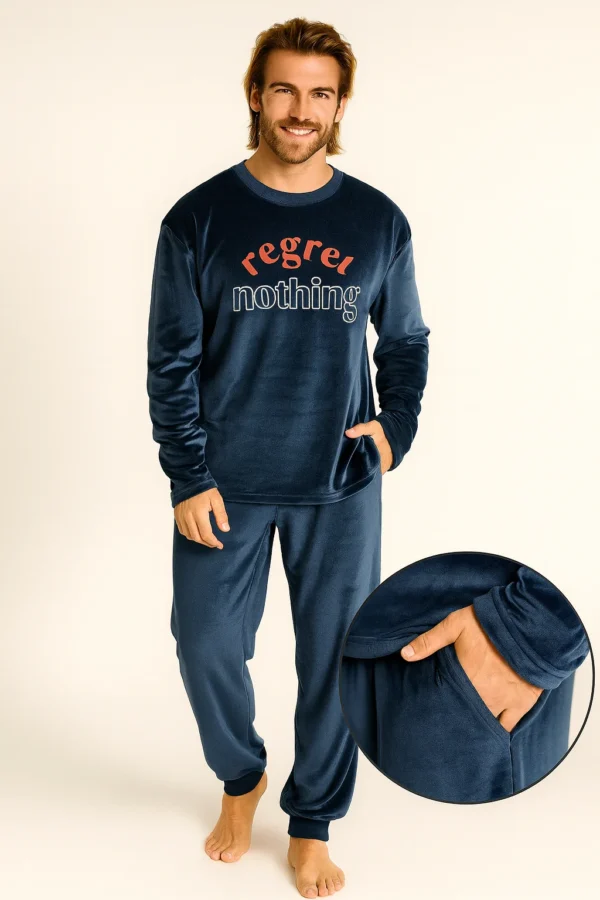 Pijama de hombre - Microvelour (Colección Regret Nothing)
