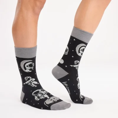Calcetines divertidos de algodón "sin costuras". ASTRONAUTA