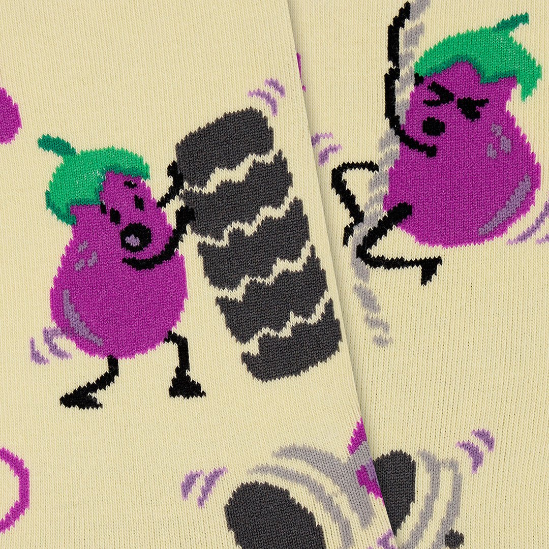 Calcetines divertidos de algodón "sin costuras". BERENJENA - Imagen 7