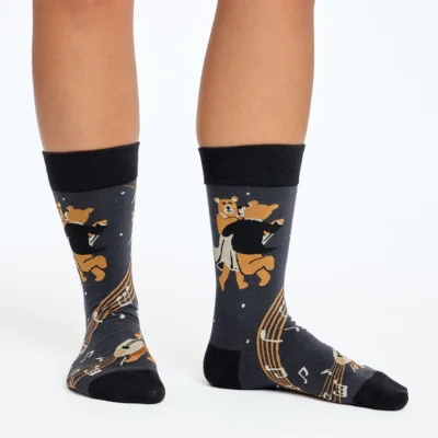 Calcetines divertidos de algodón "sin costuras". OSOS BAILANDO