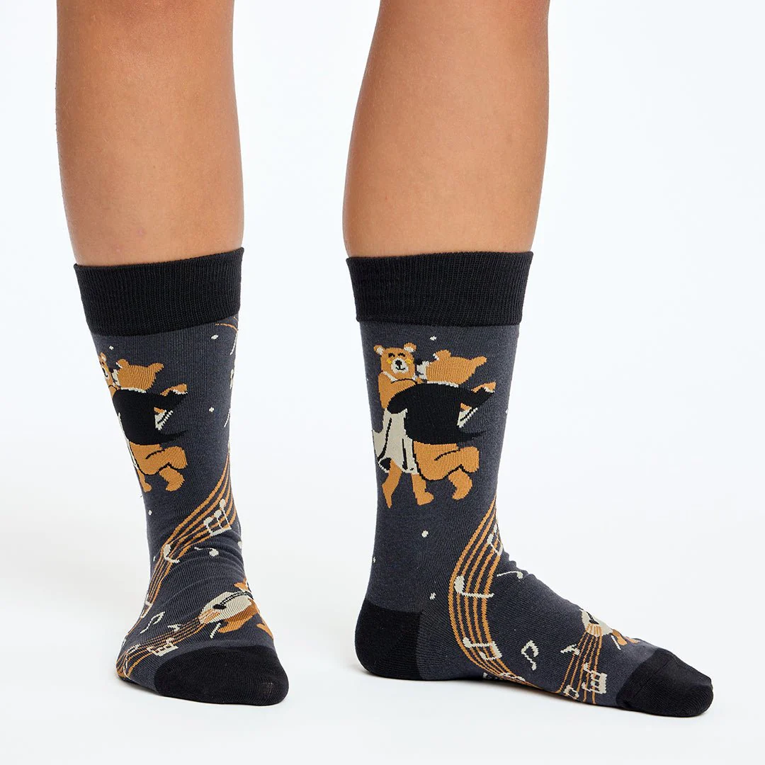 Calcetines divertidos de algodón "sin costuras". OSOS BAILANDO