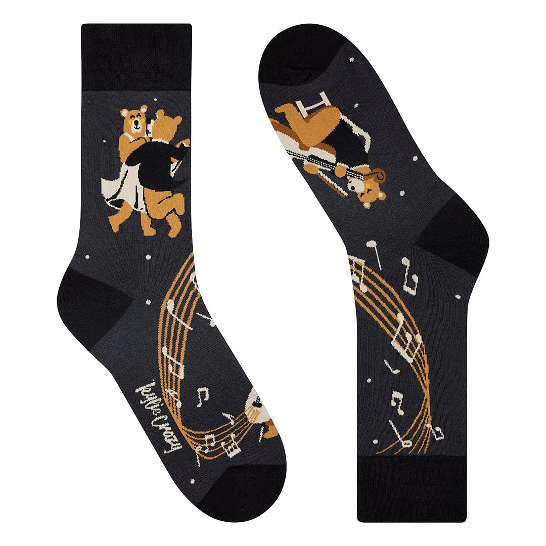 Calcetines divertidos de algodón "sin costuras". OSOS BAILANDO - Imagen 4