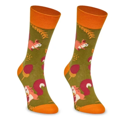 Calcetines divertidos de algodón "sin costuras". ARDILLA