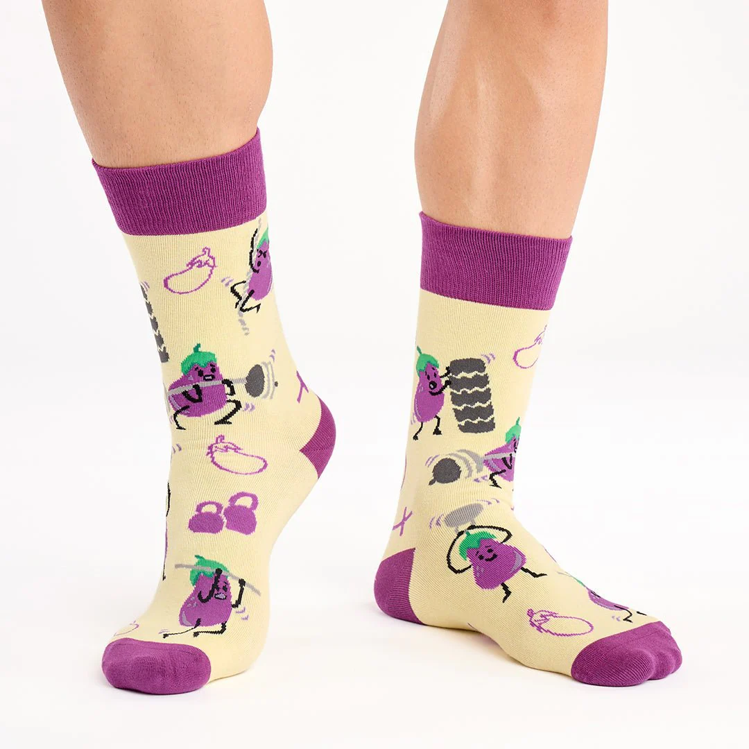 Calcetines divertidos de algodón "sin costuras". BERENJENA - Imagen 4