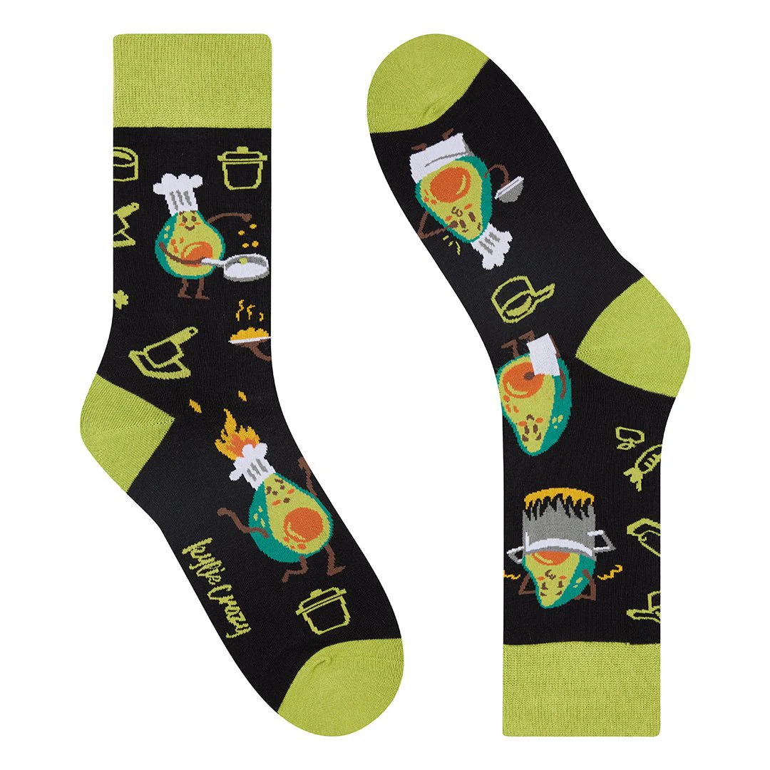 Calcetines divertidos de algodón "sin costuras". AGUACATE COCINERO - Imagen 2
