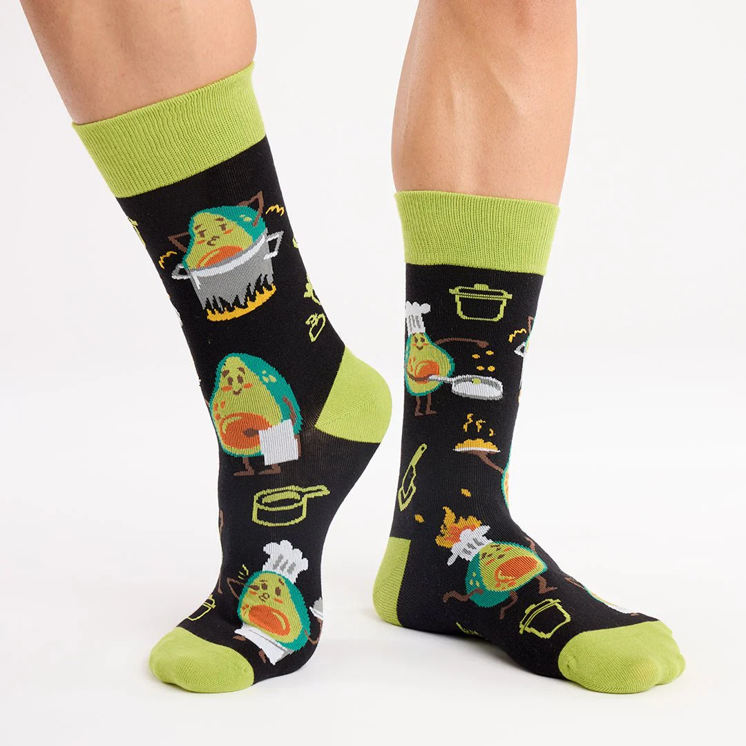 Calcetines divertidos de algodón "sin costuras". AGUACATE COCINERO - Imagen 4