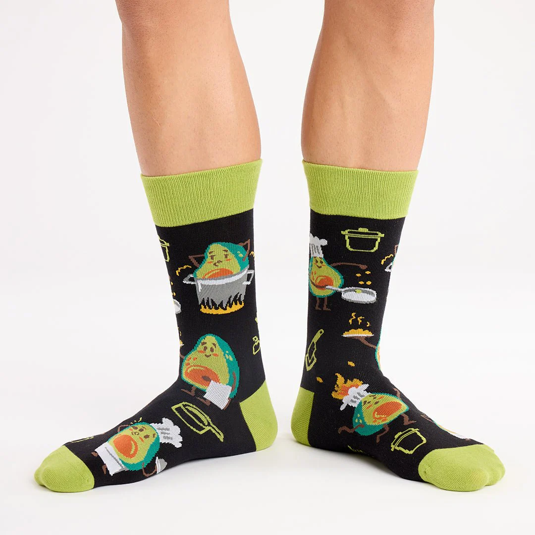 Calcetines divertidos de algodón "sin costuras". AGUACATE COCINERO - Imagen 6