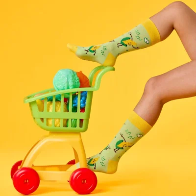 Calcetines divertidos de algodón "sin costuras". MAIZ