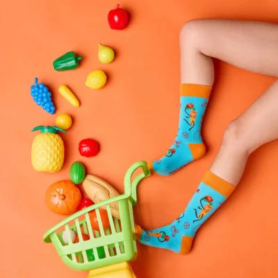 Calcetines divertidos de algodón. ZANAHORIA DEPORTIVA