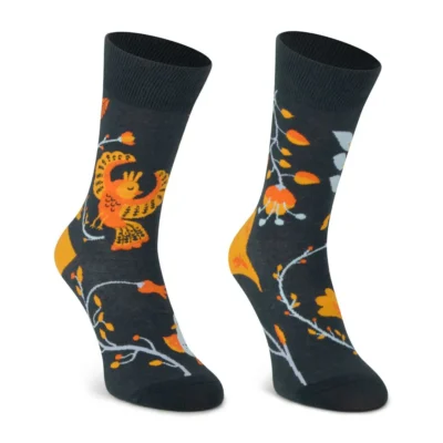 Calcetines desiguales "sin costura". PAJAROS