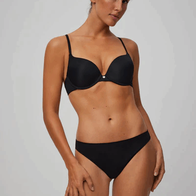 Tanga básico algodón negro