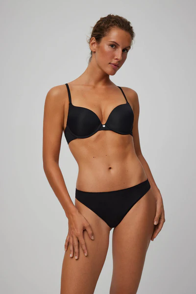 Tanga básico algodón negro