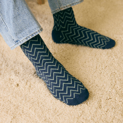 Calcetines altos estampados con puño antipresión