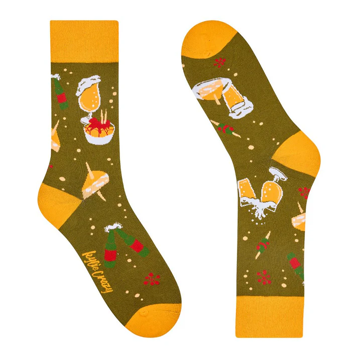 Calcetines divertidos de algodón "sin costuras" CERVEZA