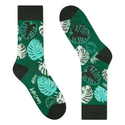 Calcetines divertidos de algodón "sin costuras" MONSTERA