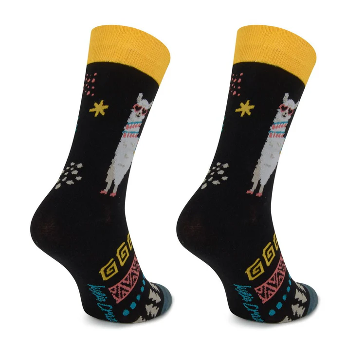 Calcetines divertidos de algodón LLAMA