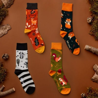 Pack regalo "Felicidades mamá" 4 pares calcetines + caja y print