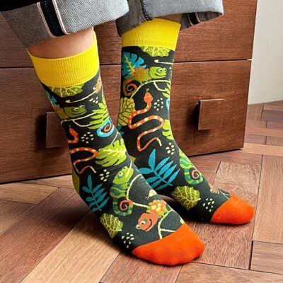 Calcetines divertidos de algodón. CAMALEON