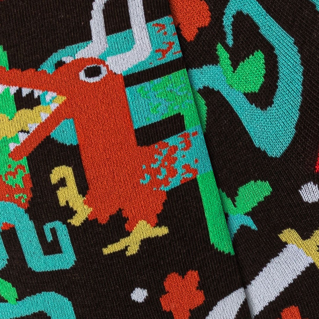 Calcetines divertidos de algodón. DRAGÓN ROJO - Imagen 5