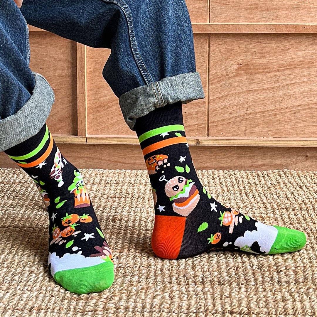 Calcetines divertidos de algodón "sin costuras". HAMBURGUESA - Imagen 2