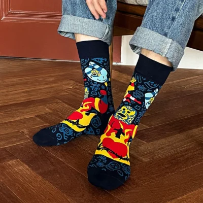Calcetines divertidos de algodón. LUCHADOR MEXICANO