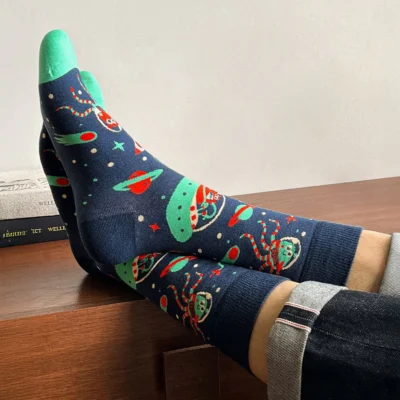 Calcetines divertidos de algodón. MONSTRUOS ESPACIALES