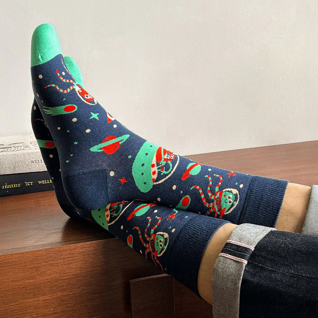 Calcetines divertidos de algodón. MONSTRUOS ESPACIALES