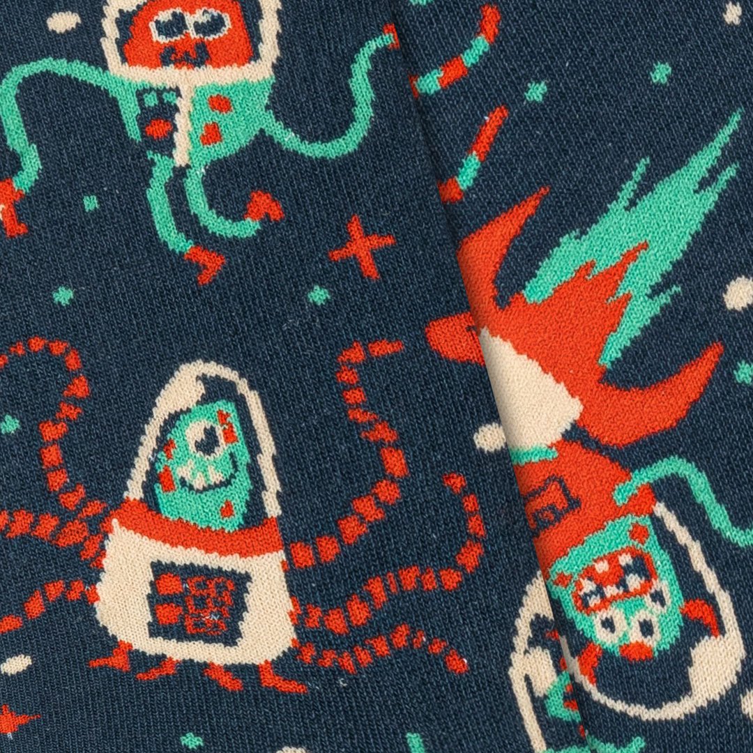 Calcetines divertidos de algodón. MONSTRUOS ESPACIALES - Imagen 5