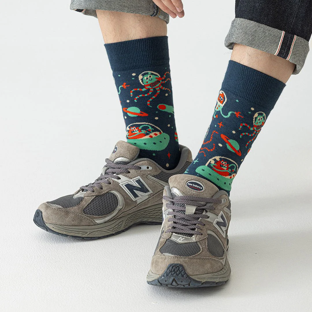 Calcetines divertidos de algodón. MONSTRUOS ESPACIALES - Imagen 3