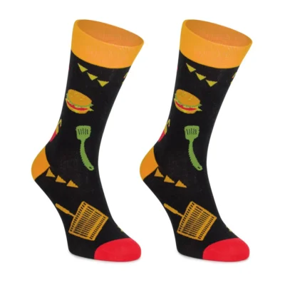 Calcetines divertidos de algodón. HAMBURGUESAS