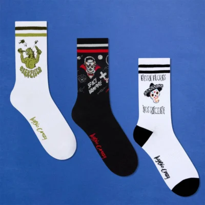 Pack calcetines deportivos de algodón. BEERZILLA, SPACE VAMPIRE Y CATRINAS.